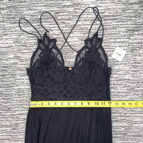 NWT- Free People One Adella Maxi Slip Dress Black Small - Picture 11 of 16